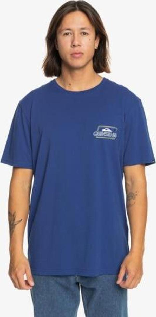 Quiksilver Lıne By Lıne Erkek Mavi Tshirt Eqyzt07668-12227 - Image 1