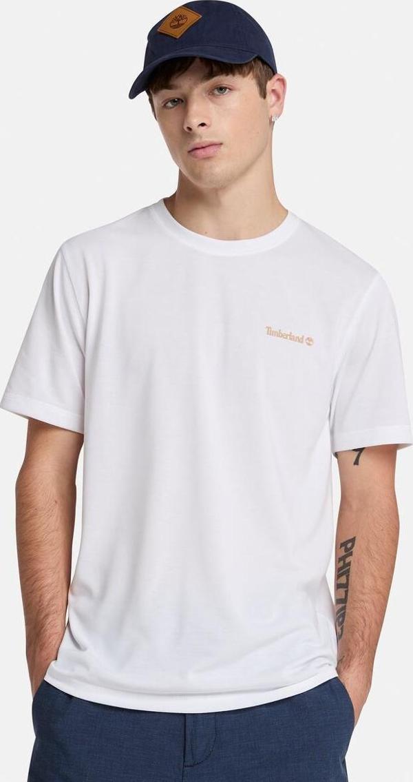 Timberland Quıck-dry Short Sleeve Tee Erkek Beyaz Tshirt Tb0a6eks1001 - Image 1