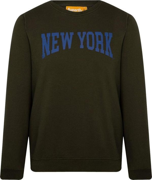 Superfly Men Sweat Erkek Haki Sweatshirt 23228-32 - Image 1