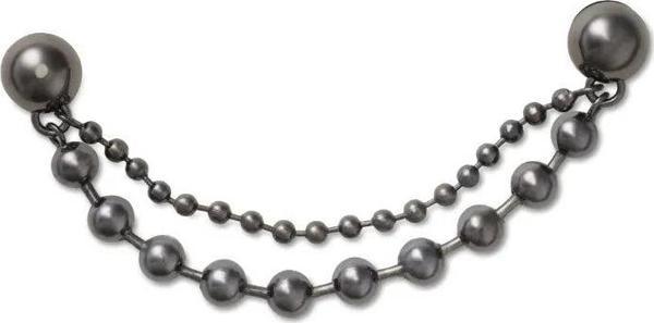 Jibbitz Double Black Gem Chain Unisex Renkli 10014742-1 - Image 1