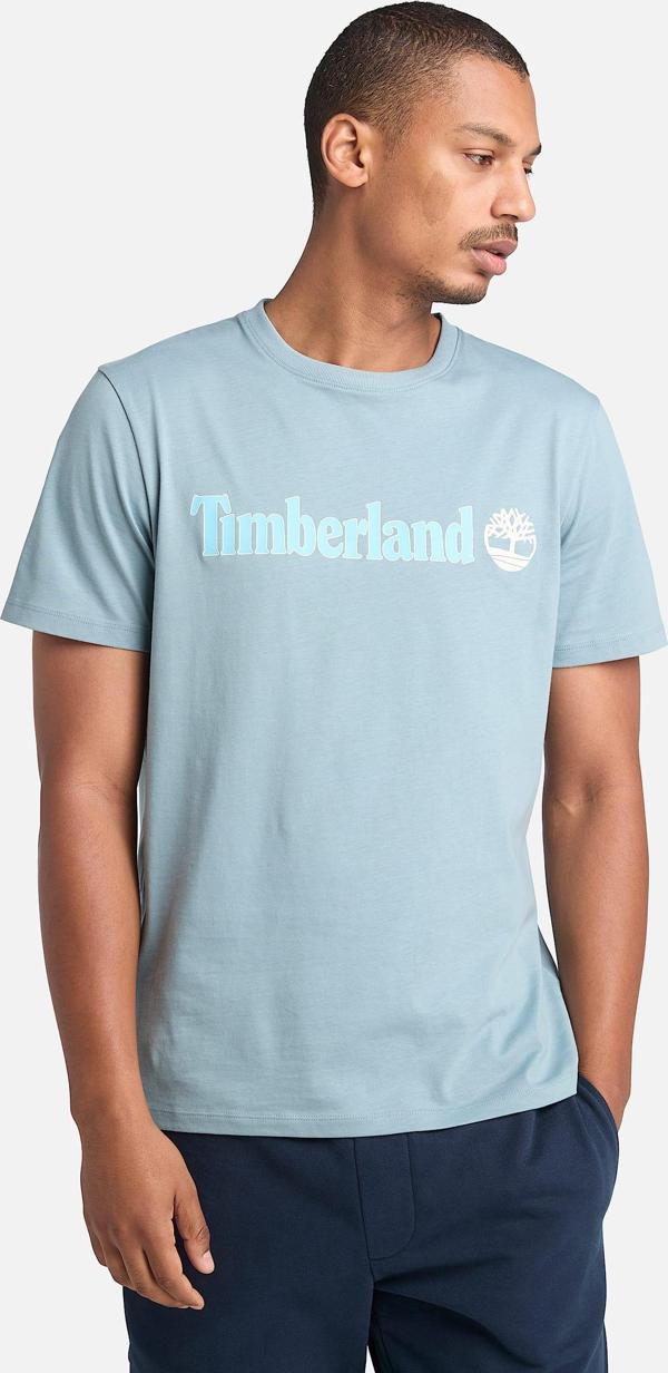 Timberland Kennebec Rıver Linear Logo Short Sleeve Erkek Mavi Tshirt Tb0a5upq7581 - Image 1