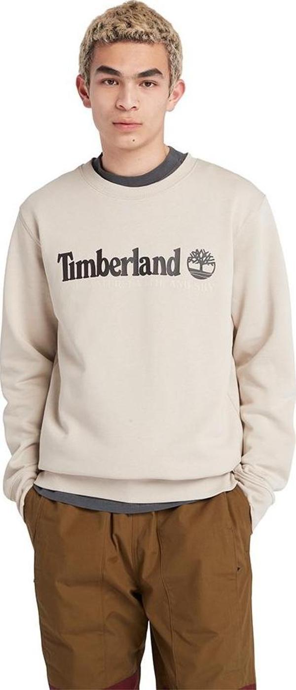 Timberland Wwes Crew Neck Sweatshirt (regular Bb) Erkek Bej Sweatshirt Tb0a27hccy21 - Image 1