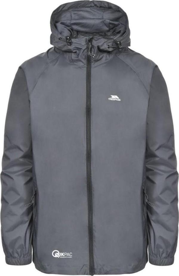 Trespass Qıkpac Jacket - Unısex Packaway Jkt Tp75 Unisex Gri Yağmurluk Uajkrai10001-fli - Image 1