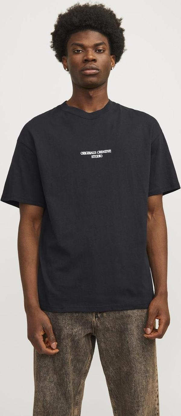 Jack Jones Jornoto Graphıc Back Tee Ss Crew Neck Ln Erkek Siyah Tshirt 12256289-02 - Image 1