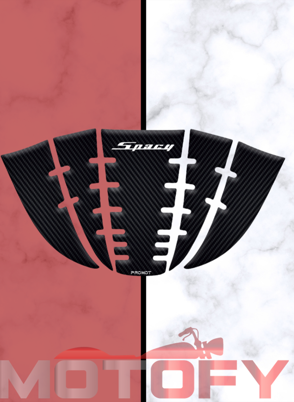 HONDA SPACY - ALPHA 2010-2020 UYUMLU TANK PAD SET SİYAH KARBON - Image 1