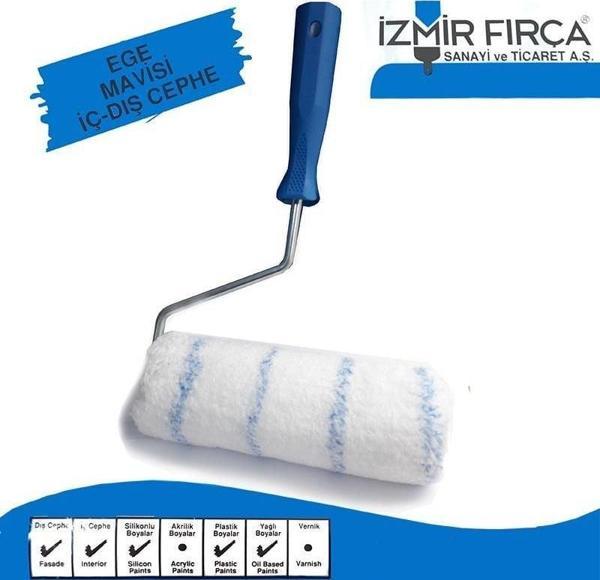 İzmir Fırça Ege Mavisi İç Dış Cephe Boya Rulosu 25 Cm - Image 1