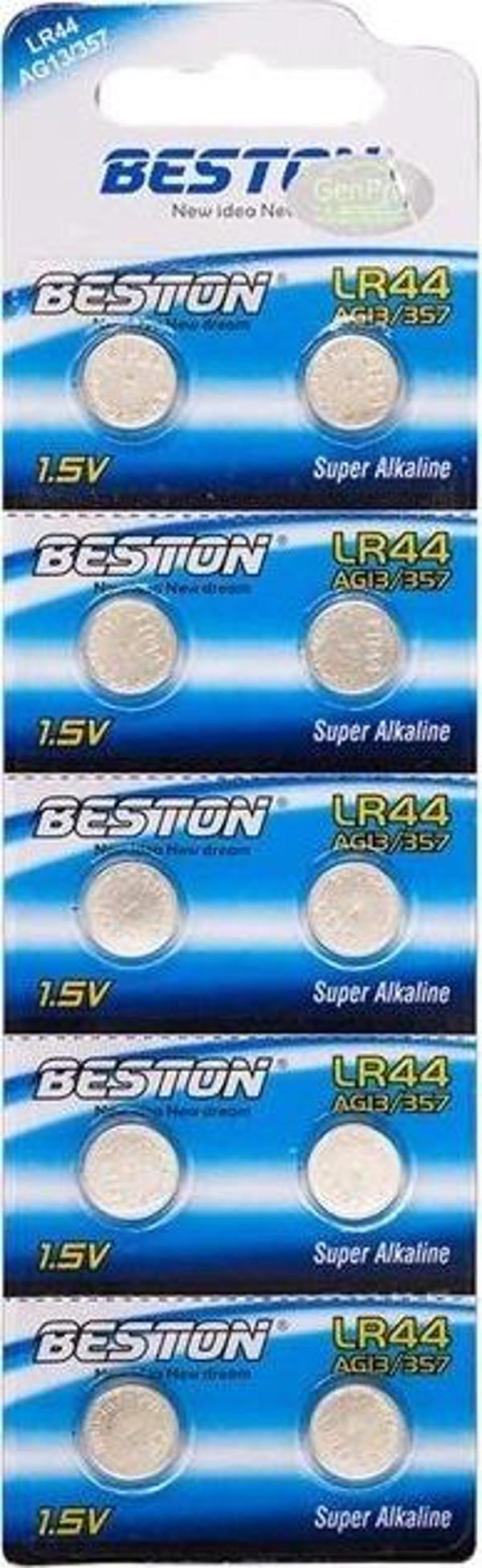 Beston Alkalin AG13/357 LR44 Düğme Pil (10'lu Paket)  BST-LR44 - Image 1