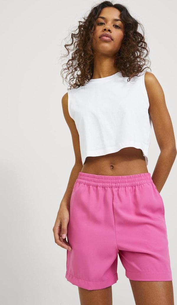 Jack&Jones Jxalvıra Slım Sl Crop Every Tee Jrs Ln Kadin Beyaz Tshirt 12224211-01 - Image 1