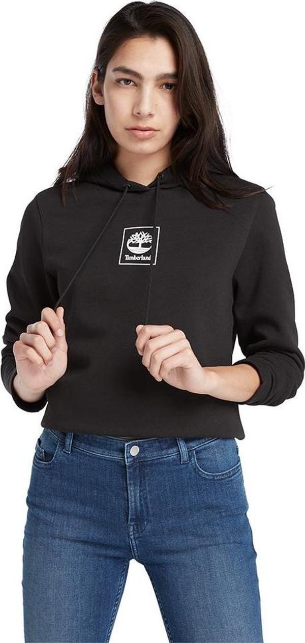 Timberland Small Stack Logo Bb Hoodıe Kadin Siyah Sweatshirt Tb0a6hsn0011 - Image 1