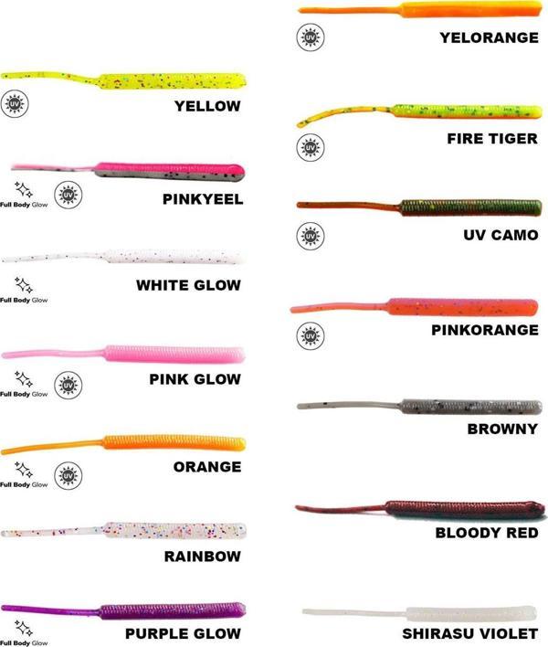 Fujin Baby Worm 5.2 cm Floating LRF Silikonu Yelorange - Image 1