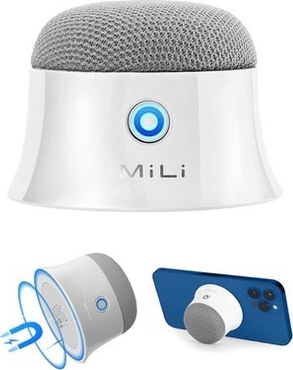 Store Küçük Mıknatıslı Bluetooth Hoparlör, iPhone 12/13 Serisi Için, Mini Duş Hoparlörü, Golf Arabası Için Monte Edilebilir, Gerçek Kablosuz Taşınabilir Bluetooth Hoparlör (Beyaz) - Image 1