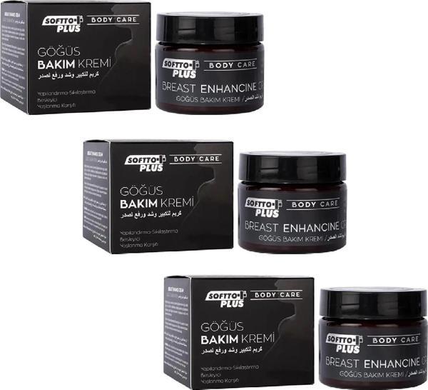 Göğüs Bakım Kremi 100ml, 3Adet, Softto Plus - Image 1