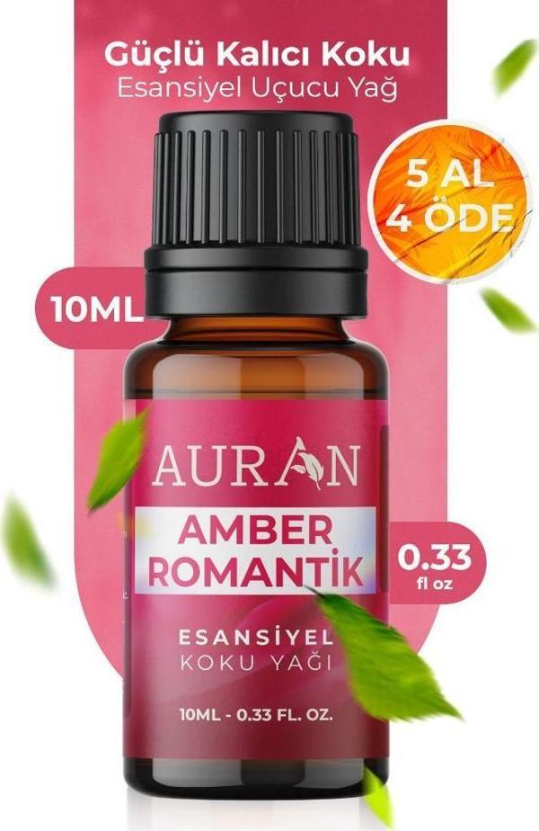 AURAN Amber Romantik Esansiyel Uçucu Koku Yağı Difüzör Esansı Buhurdanlık Yağı Aromaterapi Yağı 10ml - Image 1