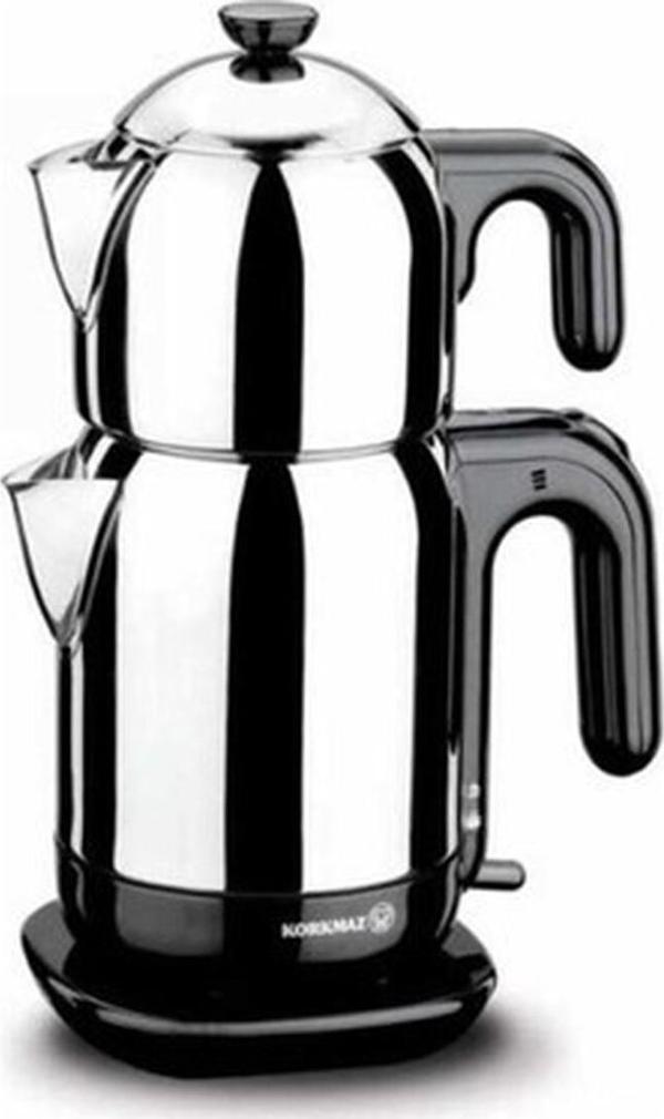 Demtez Inox/siyah Elektrikli Çaydanlık - Image 1