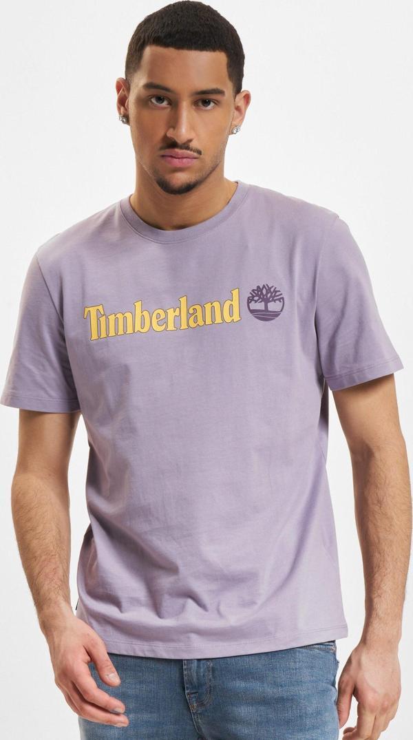 Timberland Linear Logo Short Sleeve Tee Erkek Mor Tshirt Tb0a5upqeg71 - Image 1