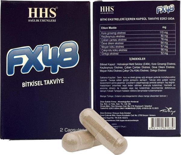 HHS FX48 Bitkisel Takviye Bay Bayan Kapsül 500mg X 2 Kapsül - Image 1