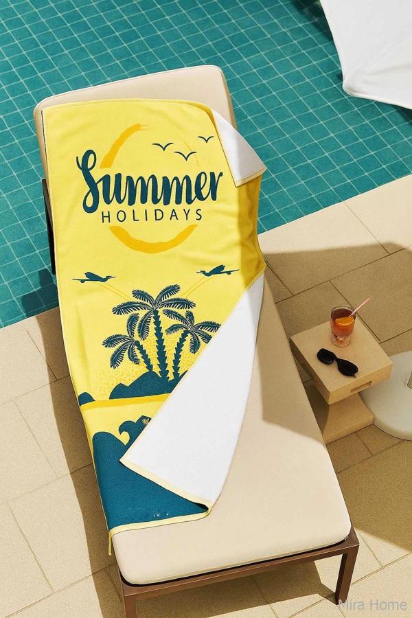 SeaDream Tropikal Desenli Plaj Havlusu 70X140 Cm Summer Holiday - Image 1