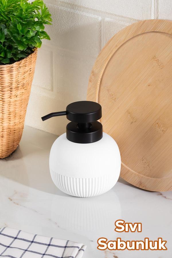 Porsima 3119 Banyo ve Mutfak Sıvı Sabunluk 450ML Beyaz - Image 1