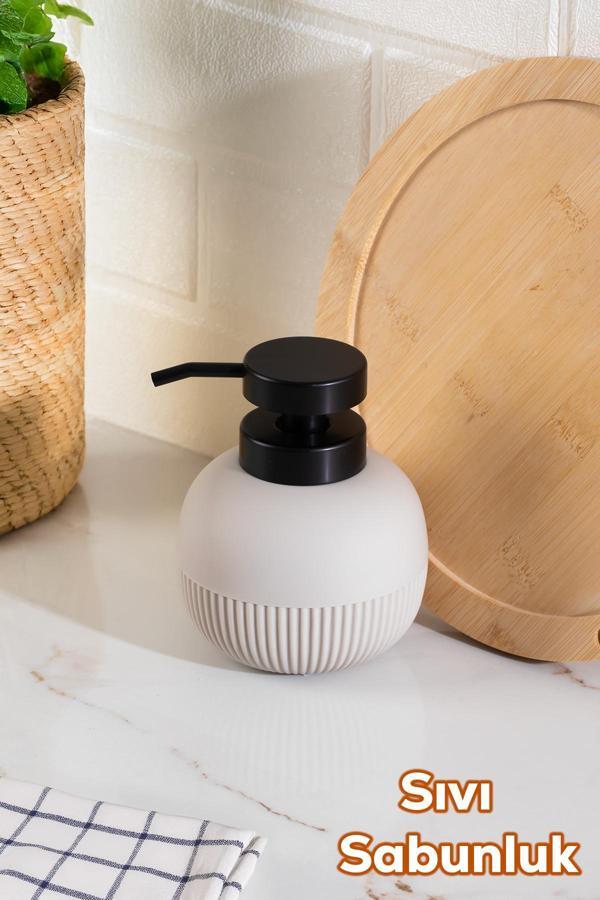 Porsima 3120 Banyo ve Mutfak Sıvı Sabunluk 450ML Taupe - Image 1