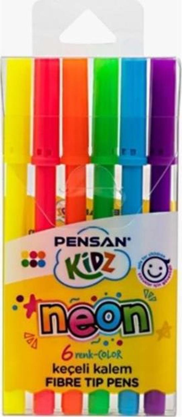 Pensan Keçeli Kalem Neon 6Lı - 2 paket - Image 1