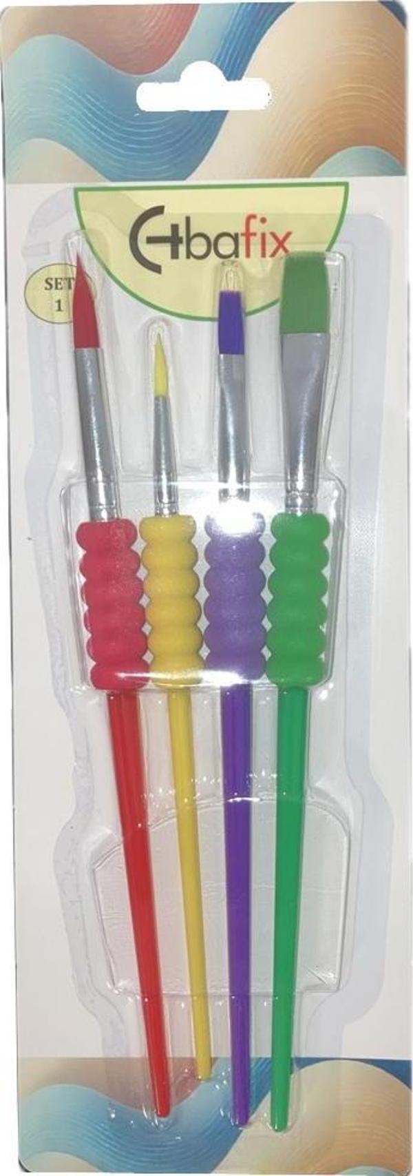 Bafix Fırça Seti Çok Amaçlı Artist 4 Lü Renkli Set-1 70901 - Image 1