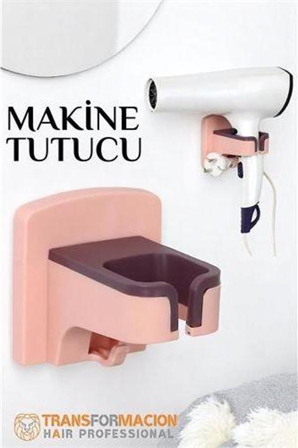 Saç Kurutma Makinesi Tutucu Pratik Yapışma PEMBE - Image 1