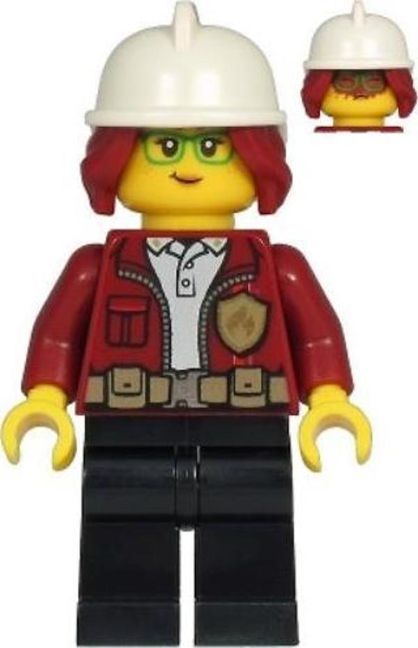 Lego Minifigür - Fire Chief, Female - Freya McCloud cty1211 - Image 1