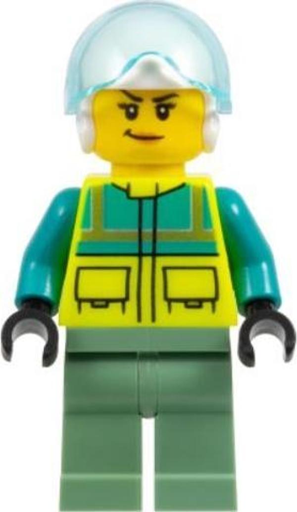 Lego Minifigür - Rescue Helicopter Pilot - Female cty1335 - Image 1