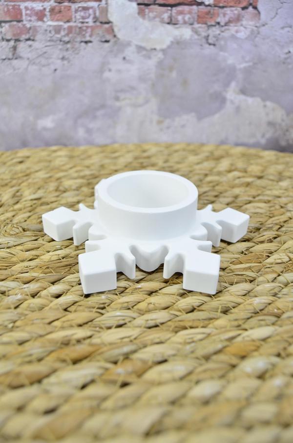 Kar tenasi desenli mumluk Tealightlık Taş tozu dekor beton  - Image 1