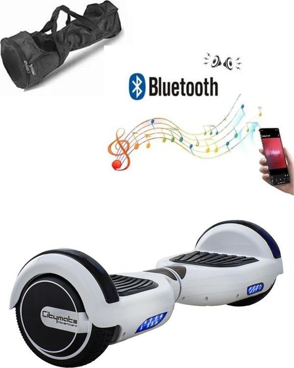Smart Store Hoverboard Elektrikli Kaykay Bluetooth Hoparlörlü 6.5 Inch Çanta Hediyeli Beyaz - Image 1