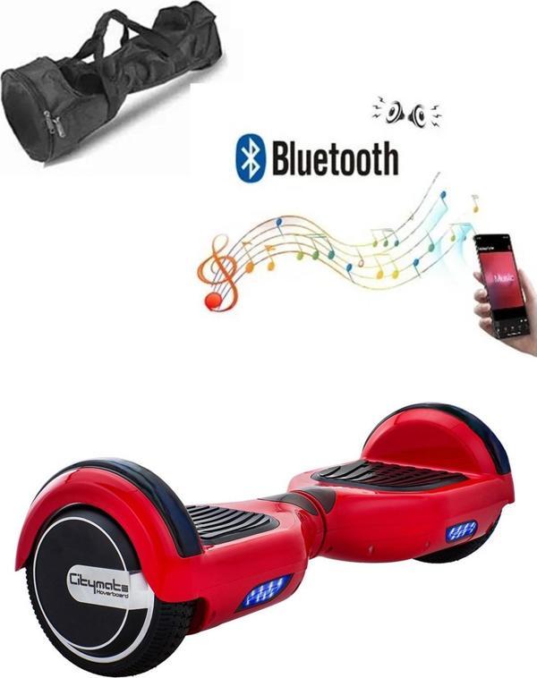 Smart Store Hoverboard Elektrikli Kaykay Bluetooth Hoparlörlü 6.5 Inch Çanta Hediyeli Kırmızı - Image 1