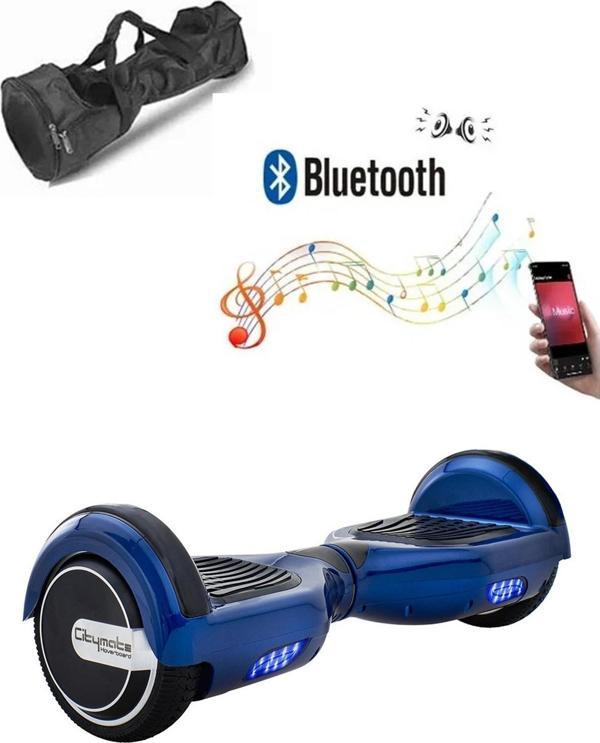 Smart Store Hoverboard Elektrikli Kaykay Bluetooth Hoparlörlü 6.5 Inch Çanta Hediyeli Mavi - Image 1