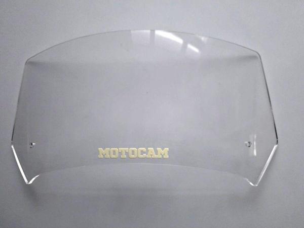 MOTOCAM Rüzgar Saptırıcı Deflektör Camı 1 Delikli 32x15cm Şeffaf Renkli   (APARATSIZDIR) - Image 1