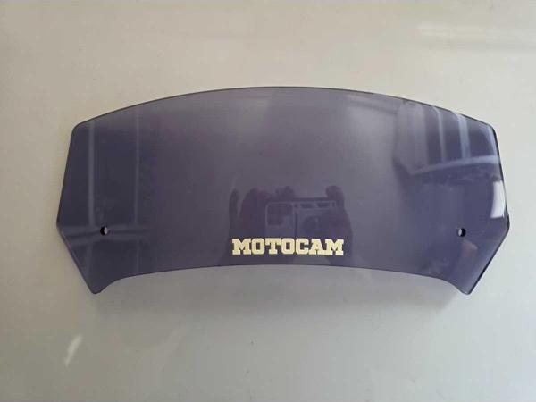 MOTOCAM Rüzgar Saptırıcı Deflektör Camı 1 Delikli 32x12cm Füme Renkli   (APARATSIZDIR) - Image 1