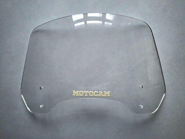MOTOCAM Rüzgar Saptırıcı Deflektör Camı 2 Delikli 3.5cm 32x15cm Şeffaf Renkli   (APARATSIZDIR) - Image 1