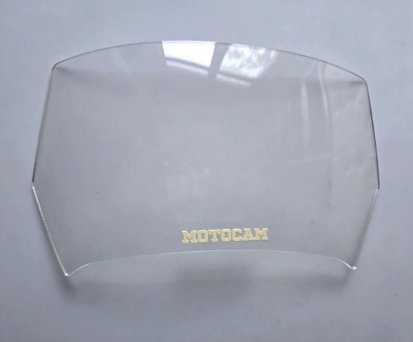 MOTOCAM Rüzgar Saptırıcı Deflektör Camı 2 Delikli 3.5cm 35x18cm Şeffaf Renkli   (APARATSIZDIR) - Image 1