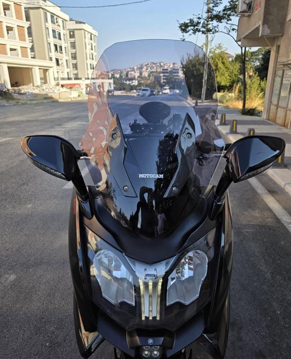 MOTOCAM Bmw C 650 GT Siperlik Ön Cam 2011-2016 Model 75cm Füme Renkli 4mm - Image 1