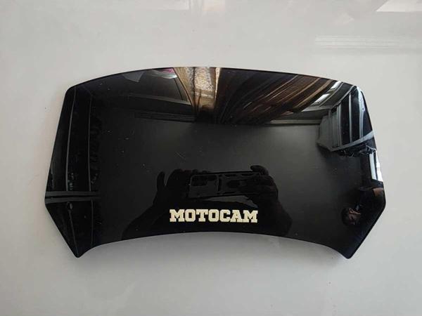 MOTOCAM Rüzgar Saptırıcı Deflektör Camı deliksiz 32x12cm Siyah Renkli   (APARATSIZDIR) - Image 1