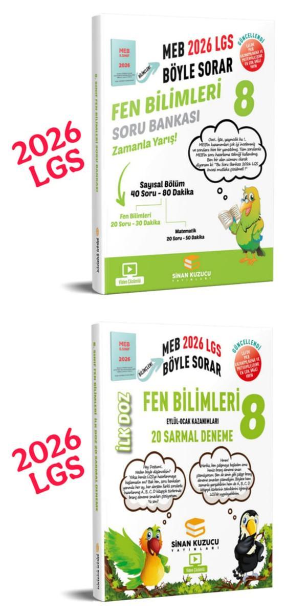 2026 LGS fen bilimleri soru bankası ve fen bilimleri ilk doz deneme sinan kuzucu - Sinan Kuzucu Yayınları - Image 1