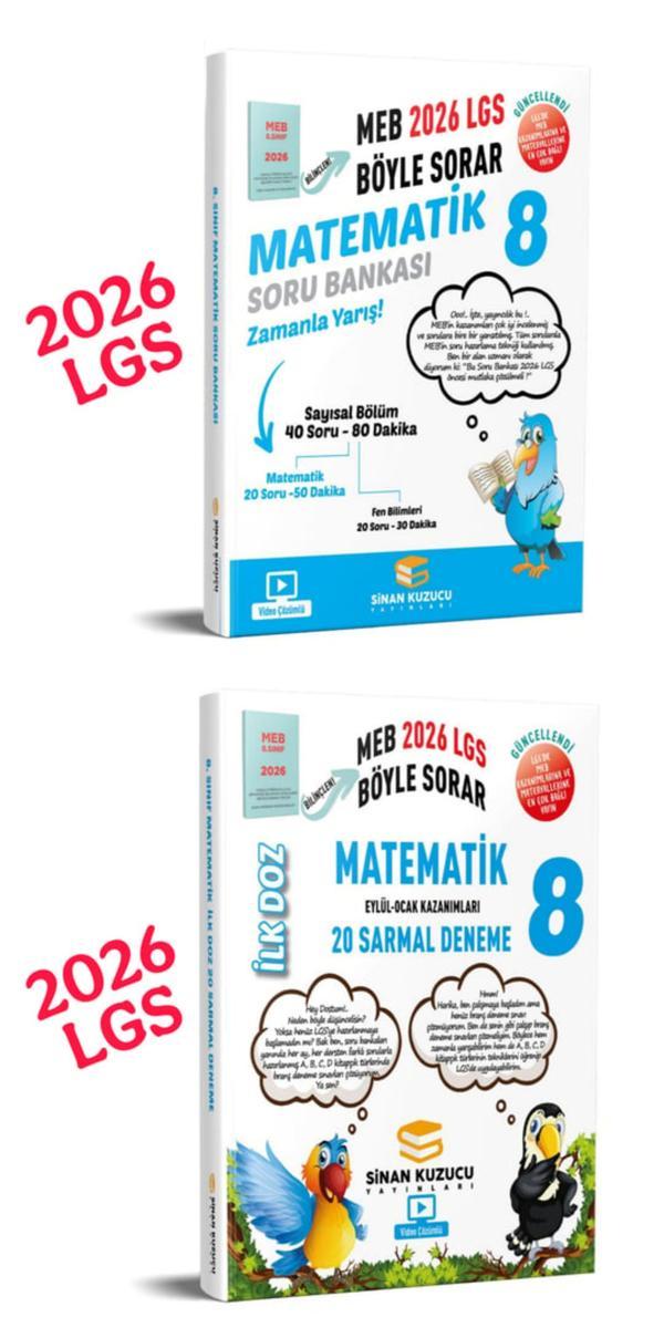 2026 LGS matematik soru bankası ve matematik ilk doz deneme sinan kuzucu - Sinan Kuzucu Yayınları - Image 1
