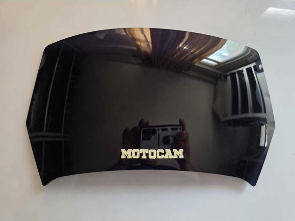 MOTOCAM Rüzgar Saptırıcı Deflektör Camı deliksiz 32x18cm Siyah Renkli   (APARATSIZDIR) - Image 1
