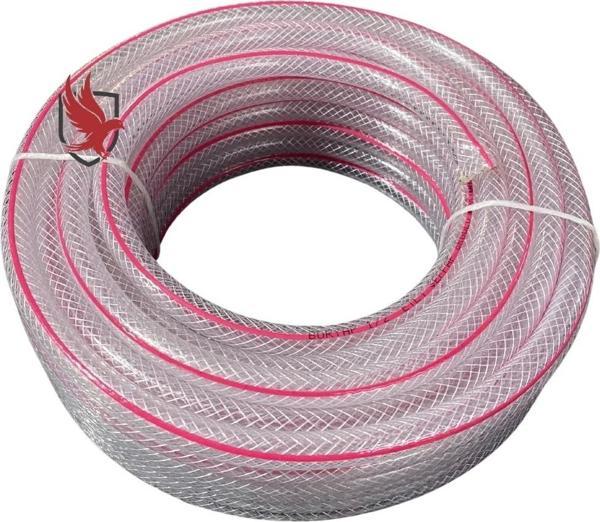 Boryap 1/2 Örgülü Şeffaf Silikon Bahçe Sulama Hortum 50 Mt - Image 1