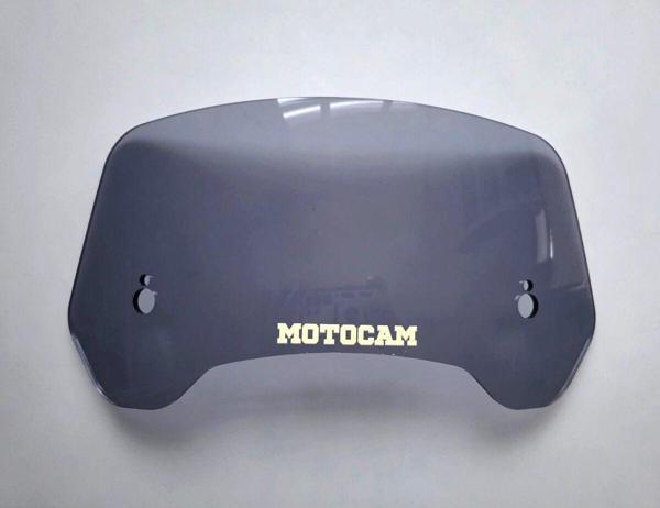 MOTOCAM Rüzgar Saptırıcı Deflektör Camı 3 Delikli 33x15cm Yuvarlak Füme Renkli   (APARATSIZDIR) - Image 1