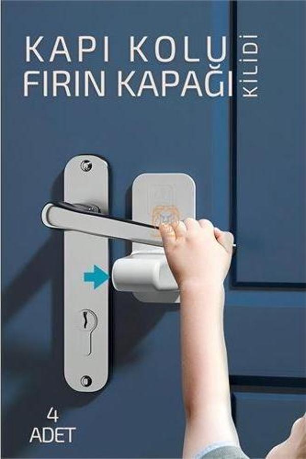 ModaCar Çocuklara Kapı Kolu ve Fırın Kapağı Güvenlik Kilidi 4 adet - Image 1