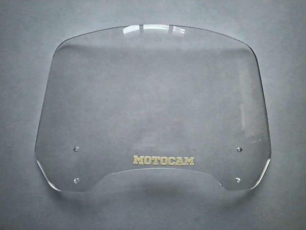 MOTOCAM Rüzgar Saptırıcı Deflektör Camı 2 Delikli 4cm 35x15cm Şeffaf Renkli   (APARATSIZDIR) - Image 1