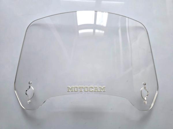 MOTOCAM Rüzgar Saptırıcı Deflektör Camı 3 Delikli 35x18cm Tırtıklı Şeffaf Renkli   (APARATSIZDIR) - Image 1