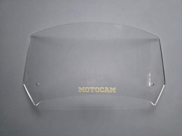 MOTOCAM Rüzgar Saptırıcı Deflektör Camı 1 Delikli 35x15cm Şeffaf Renkli   (APARATSIZDIR) - Image 1