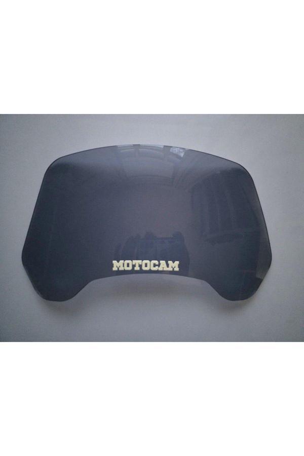 MOTOCAM Rüzgar Saptırıcı Deflektör Camı deliksiz 32x15cm Füme Renkli   (APARATSIZDIR) - Image 1