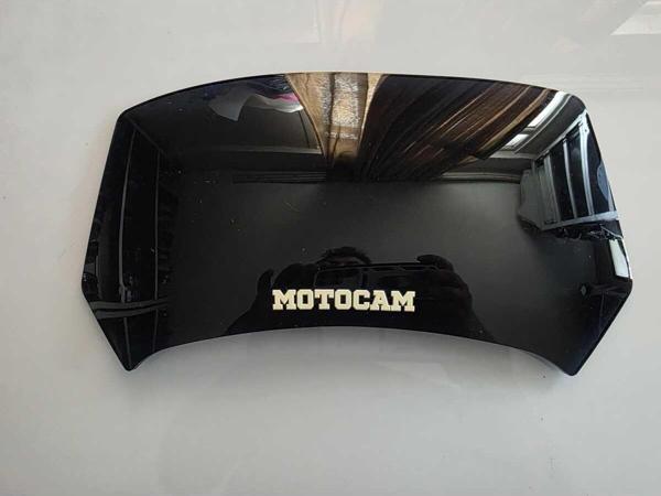 MOTOCAM Rüzgar Saptırıcı Deflektör Camı deliksiz 32x12cm Füme Renkli   (APARATSIZDIR) - Image 1