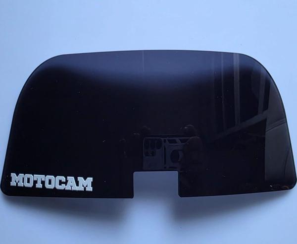 MOTOCAM Rüzgar Saptırıcı Deflektör Camı Ortadan Deliksiz 27x12cm Siyah Renkli   (APARATSIZDIR) - Image 1
